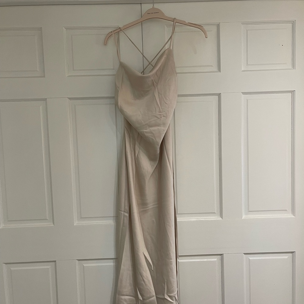 Meshki - Cream slip maxi dress